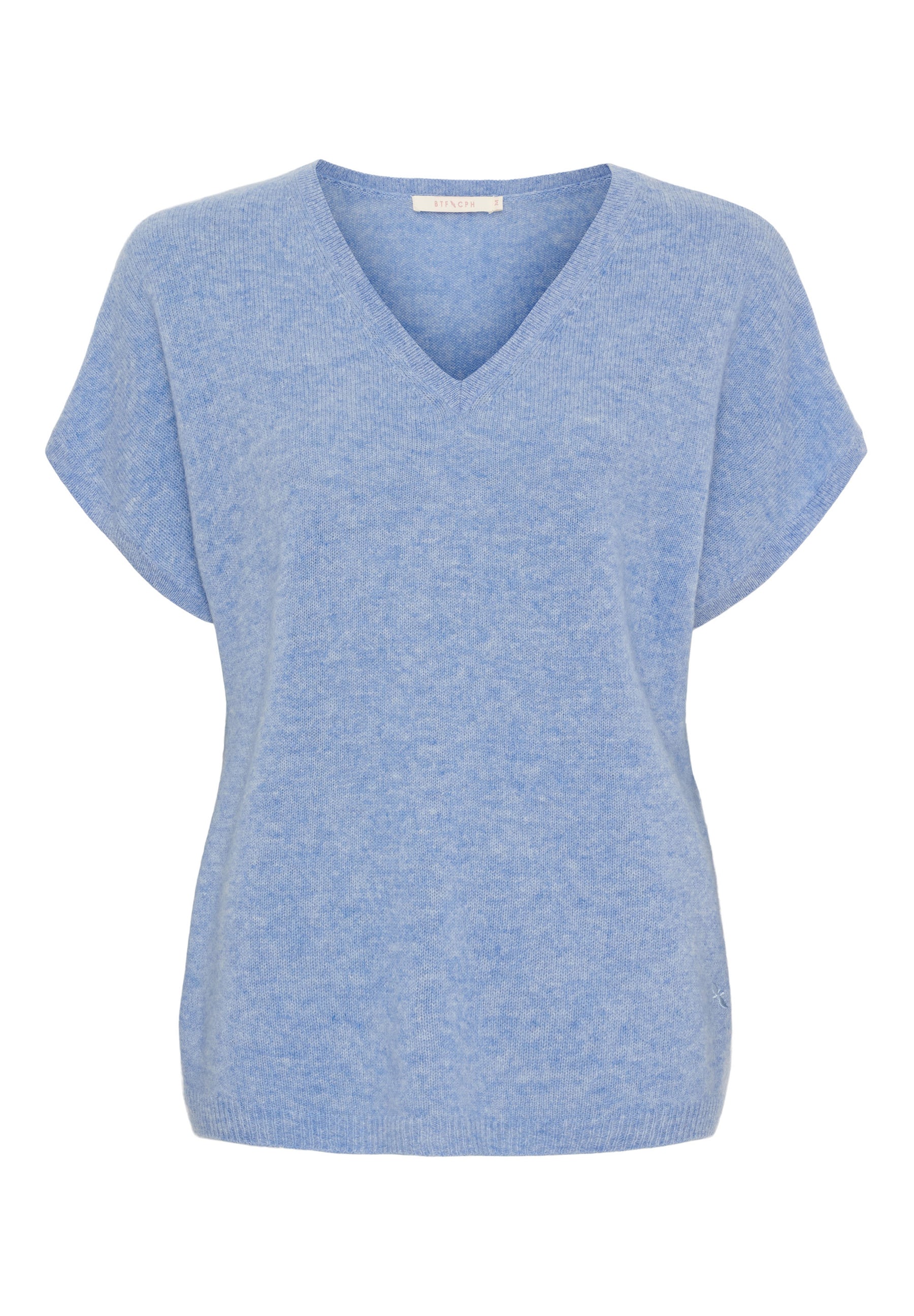 BTFCPH Eksklusiv pullover i 100% cashmere med korte ærmer Pullovers Blå