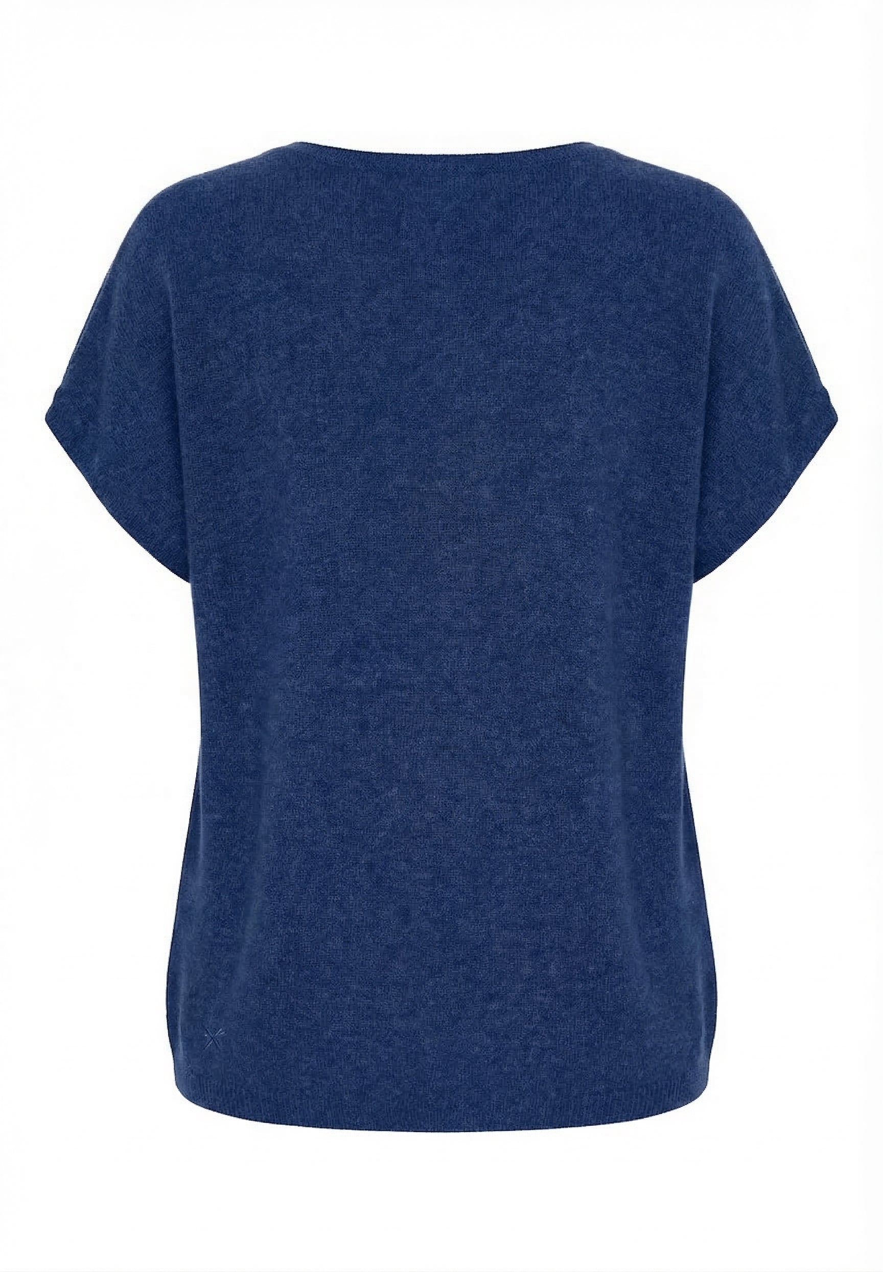 BTFCPH Eksklusiv pullover i 100% cashmere med korte ærmer Pullovers Dark Blue Melange