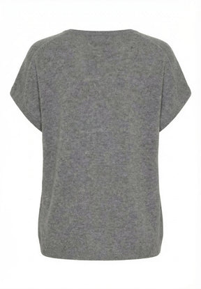 BTFCPH Eksklusiv pullover i 100% cashmere med korte ærmer Pullovers Grå