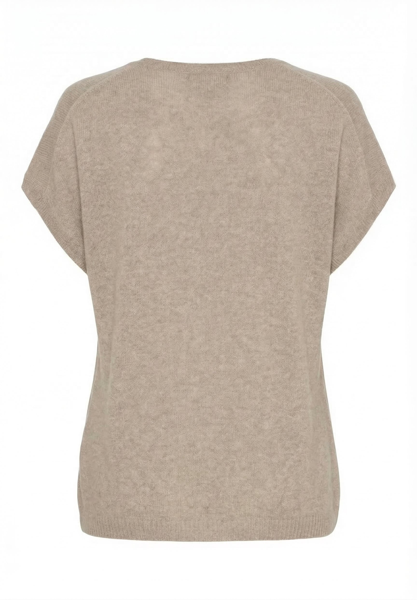 BTFCPH Eksklusiv pullover i 100% cashmere med korte ærmer Pullovers Nougat Melange