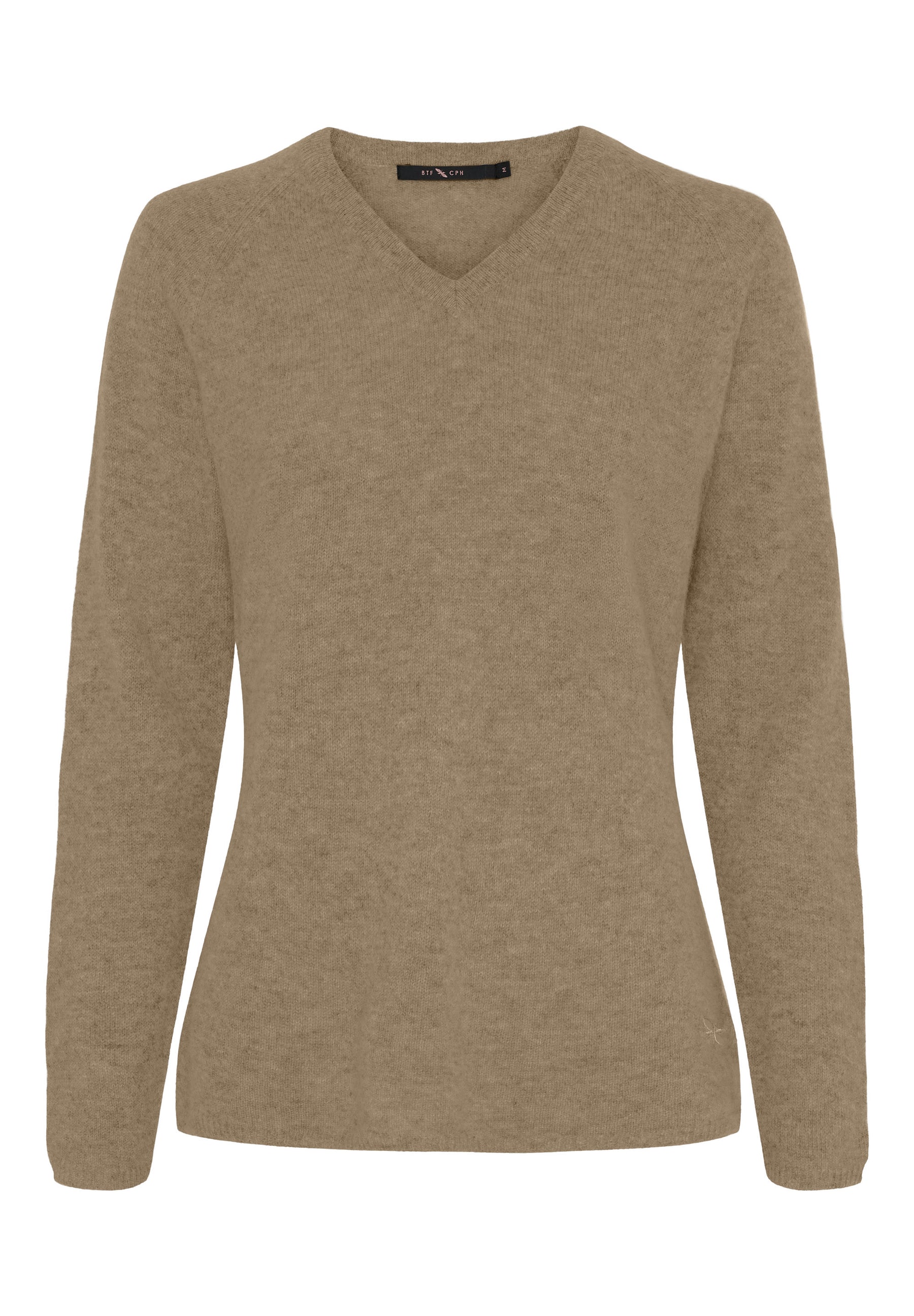 BTFCPH Eksklusiv pullover med V-udskæring i 100% cashmere Pullovers Natural Brown
