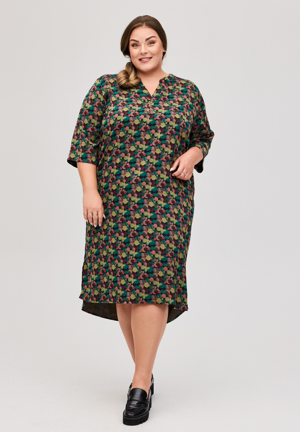 NO. 1 BY OX Elegant kjole Kjoler Black w multicoloured bubbles