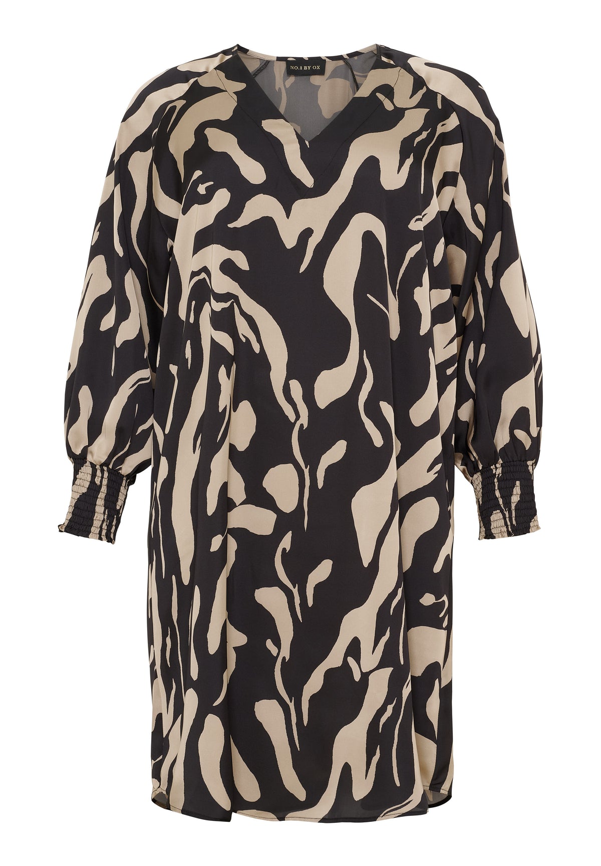 NO. 1 BY OX Elegant kjole Kjoler Sand/black animal print