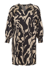 NO. 1 BY OX Elegant kjole Kjoler Sand/black animal print