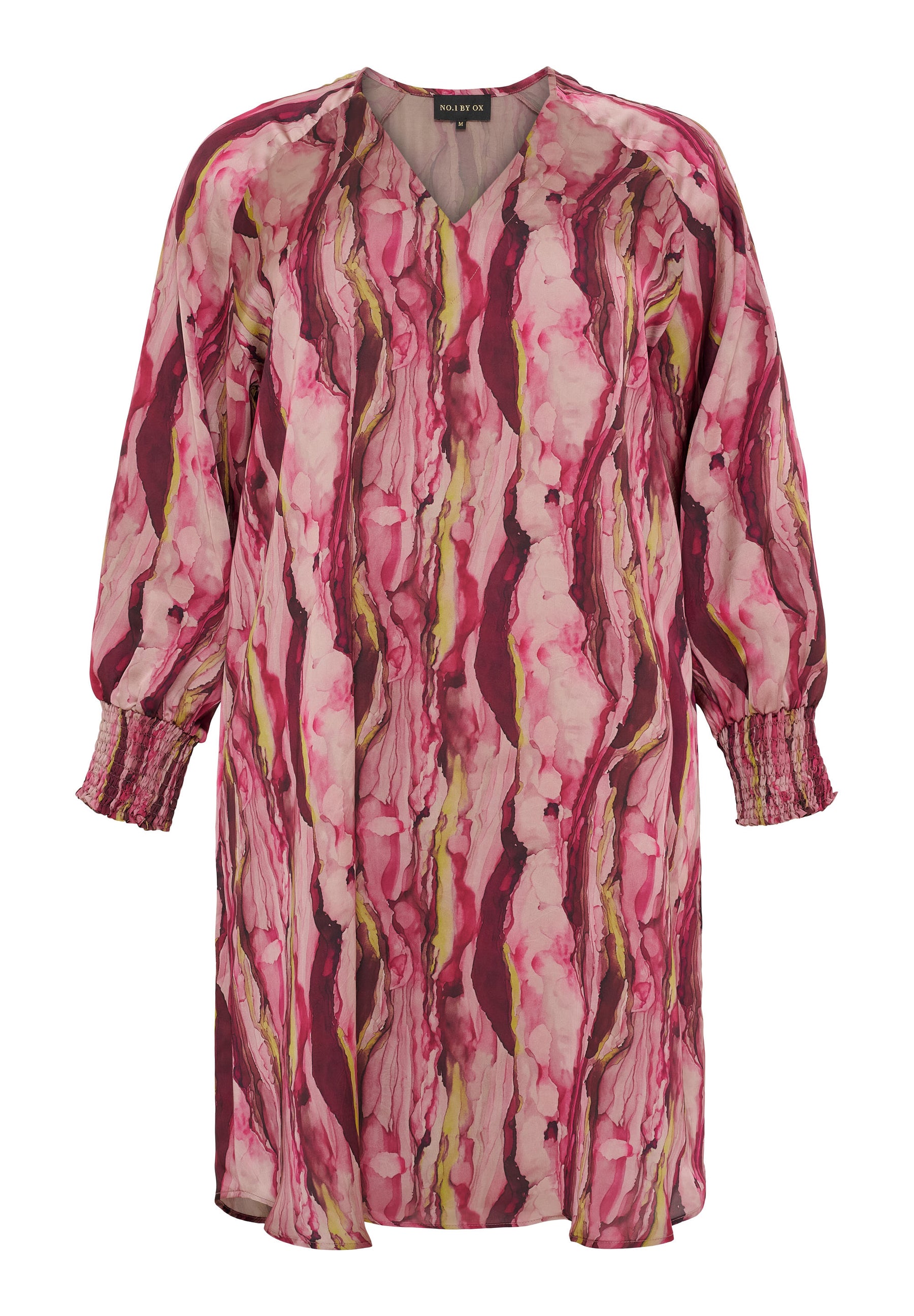 NO. 1 BY OX Elegant kjole Kjoler Pink watercolour print