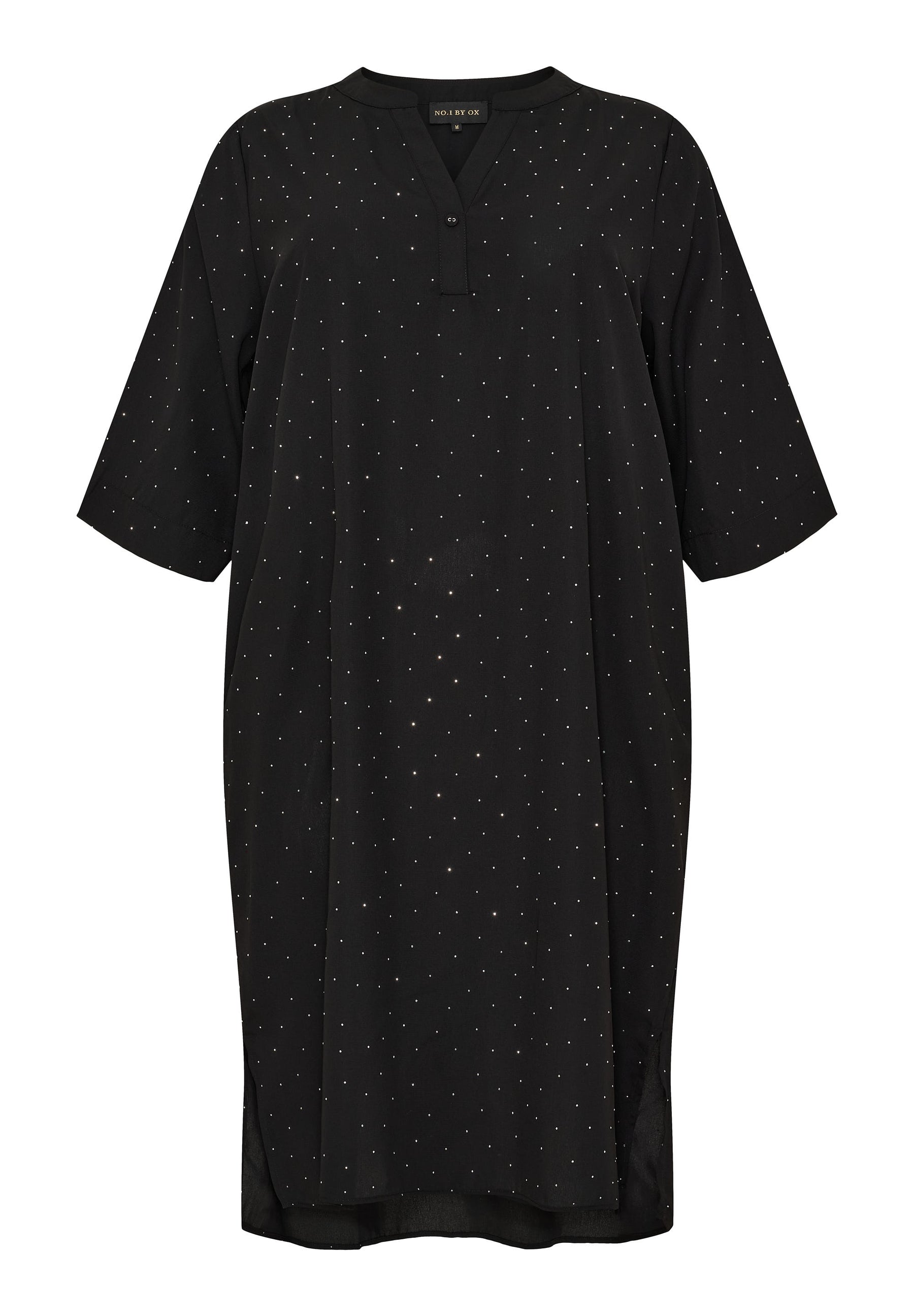 NO. 1 BY OX Elegant kjole med glitrende detaljer Kjoler Black w Silver stones
