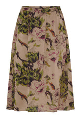 NO. 1 BY OX Elegant nederdel med blomsterprint Nederdele Sand with Flower bush print