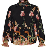 NO. 1 BY OX Elegant skjorte Bluser Black w Owl print
