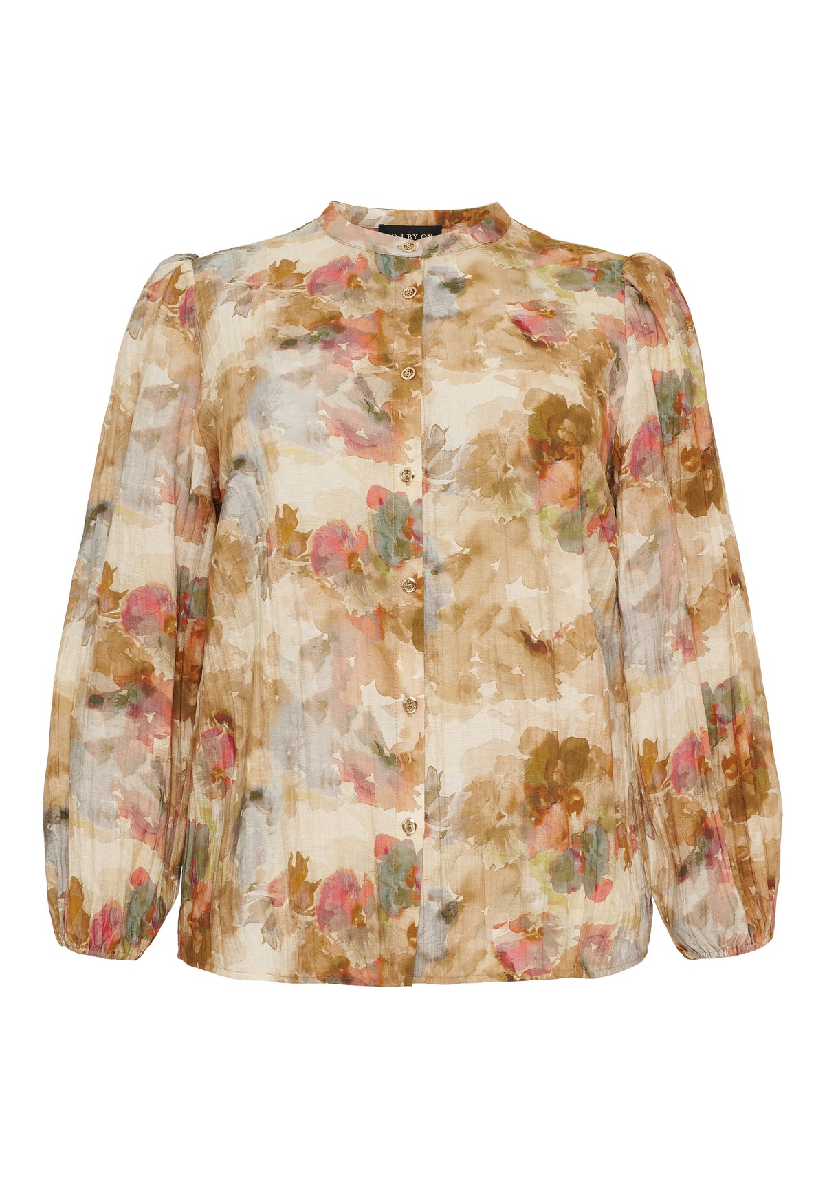 NO. 1 BY OX Elegant skjorte Skjorter Sand w watercolour flowers