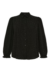 NO. 1 BY OX Elegant skjorte dekoreret med små glitrende sten Skjorter Sort