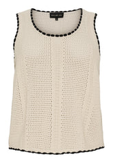 NO. 1 BY OX Elegant top Tops Off White w Black