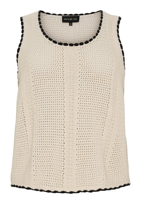 NO. 1 BY OX Elegant top Tops Off White w Black