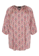 NO. 1 BY OX Elegant tunika Kjoler Pink paisley print