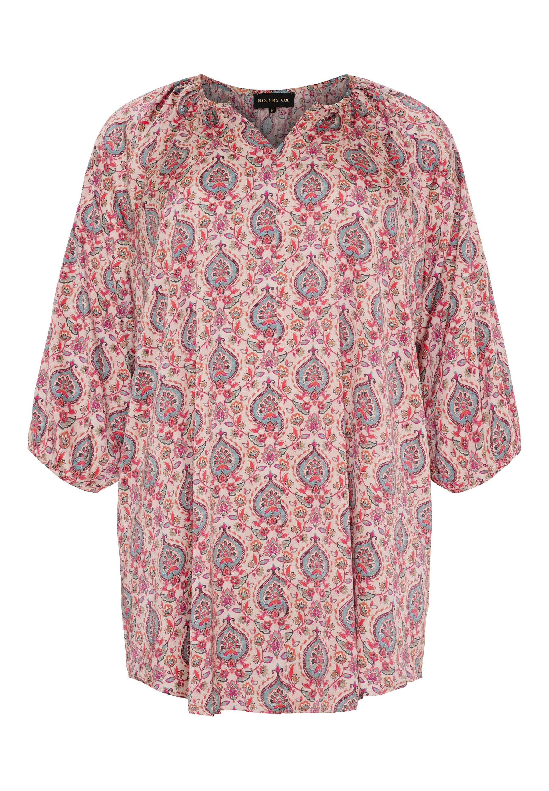 NO. 1 BY OX Elegant tunika Kjoler Pink paisley print