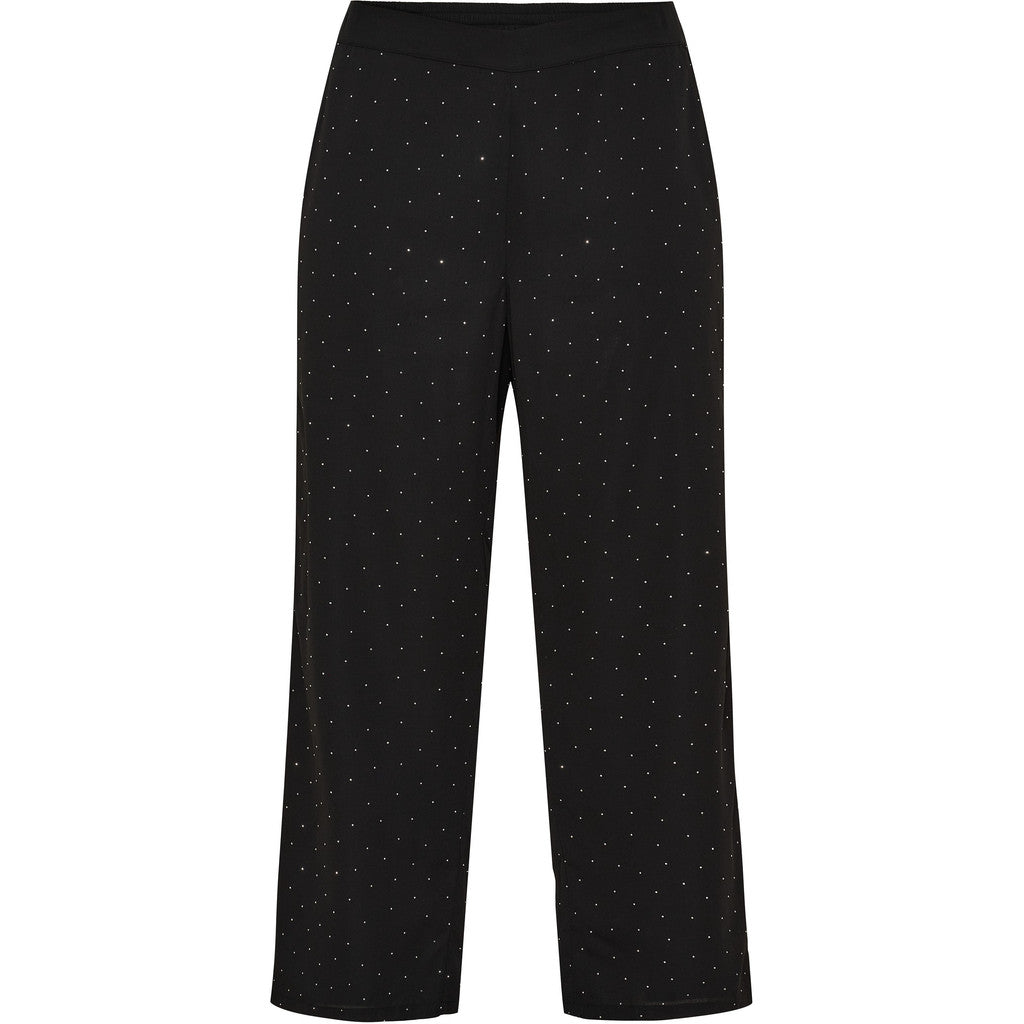 NO. 1 BY OX Elegante bukser med glitrende detaljer Bukser Black w Silver stones