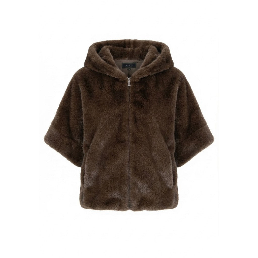 NO. 1 BY OX Fake fur Jacket Jakker Brun