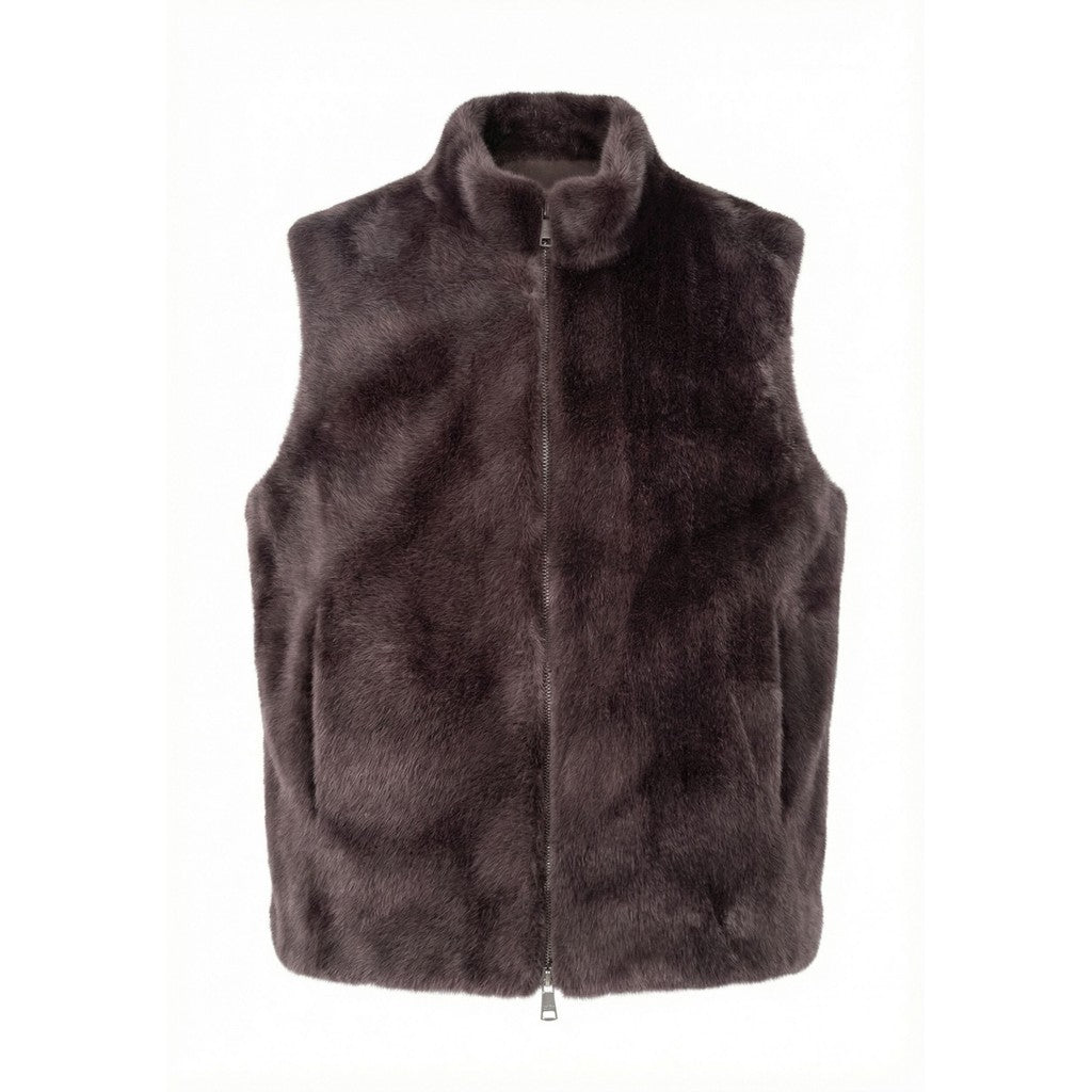 NO. 1 BY OX Fake fur Vest Veste Brun