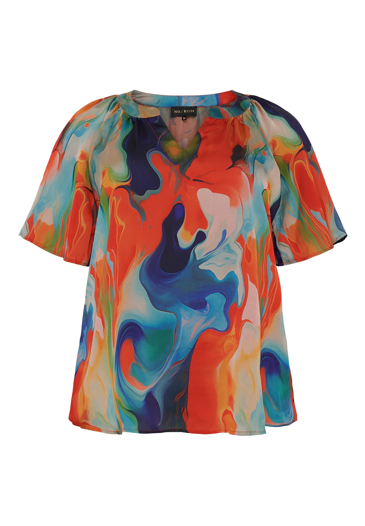 NO. 1 BY OX Farverig bluse Bluser Multi Coloured Graphic print