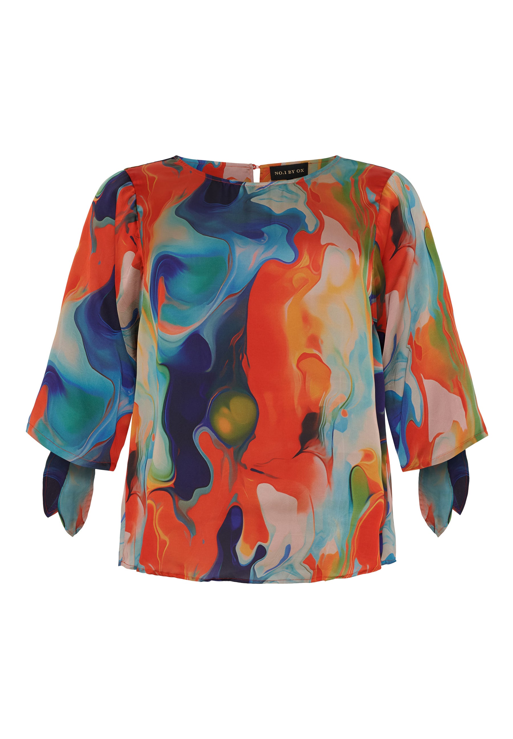 NO. 1 BY OX Farverig bluse Bluser Multi Coloured Graphic print