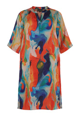 NO. 1 BY OX Farverig kjole Kjoler Multi Coloured Graphic print