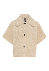 NOTYZ Faux fur jakke med korte ærmer Jakker Brun