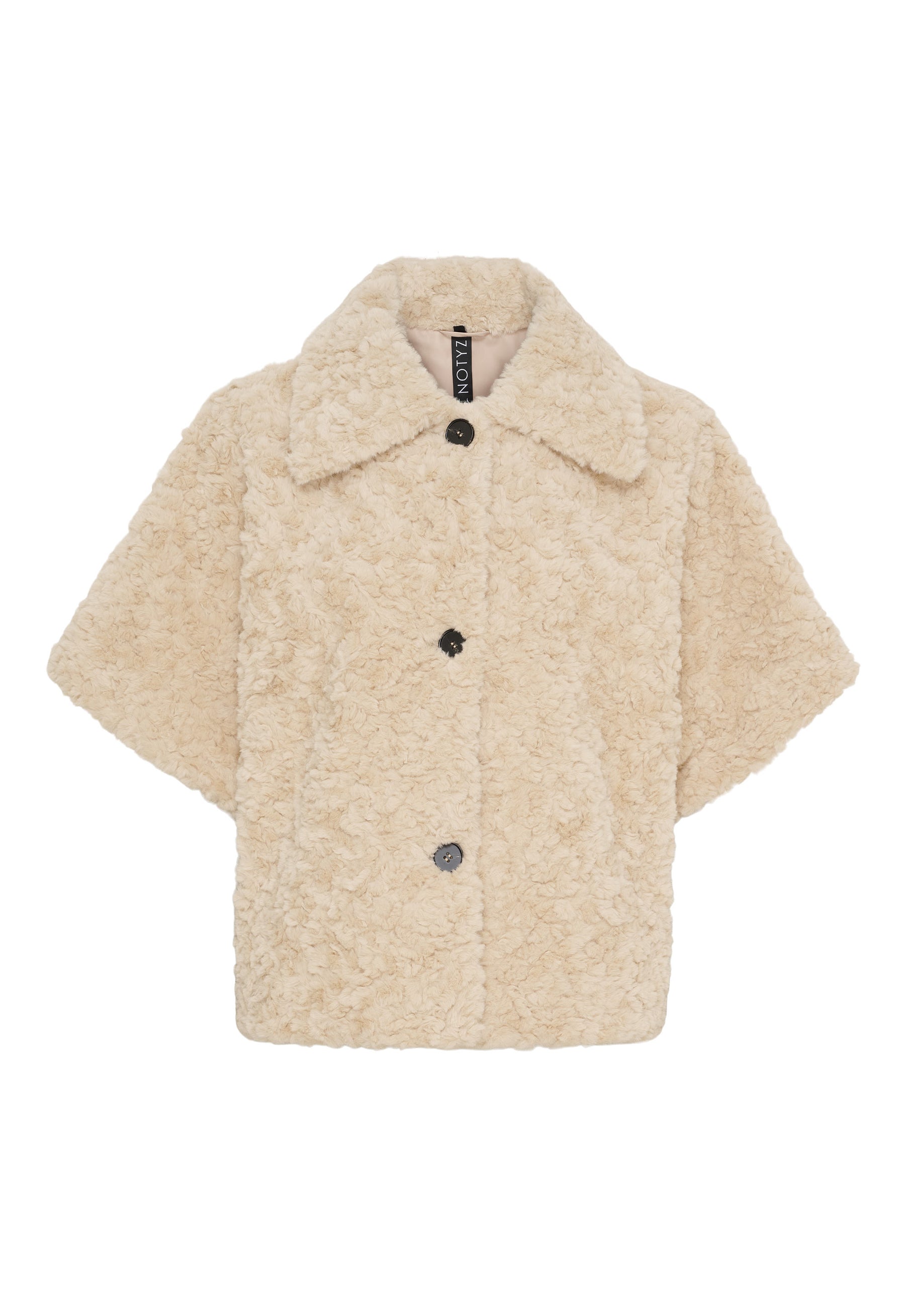 NOTYZ Faux fur jakke med korte ærmer Jakker Brun