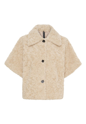 NOTYZ Faux fur jakke med korte ærmer Jakker Brun