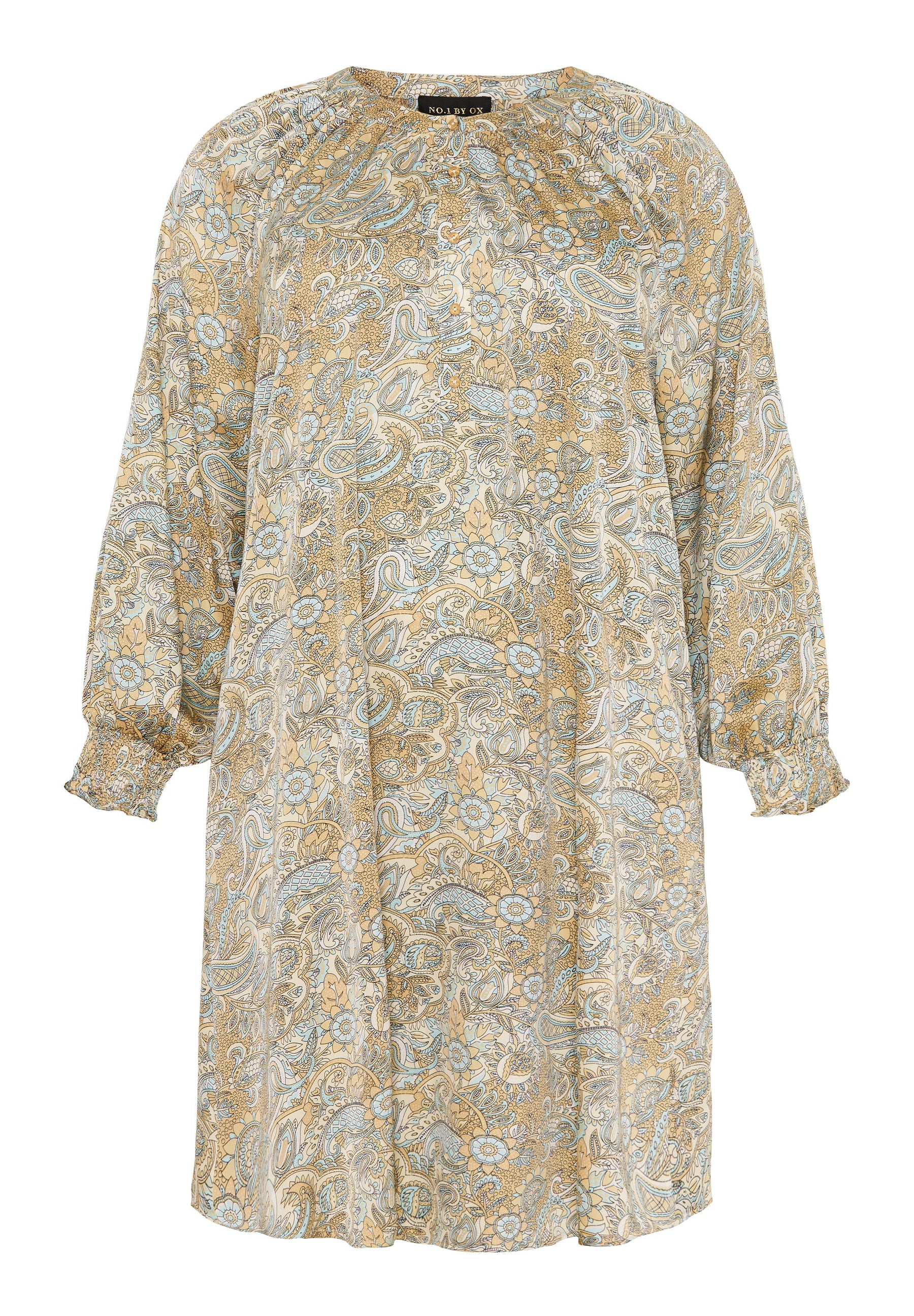 NO. 1 BY OX Feminin kjole i et elegant mønster Kjoler Nude Paisley print