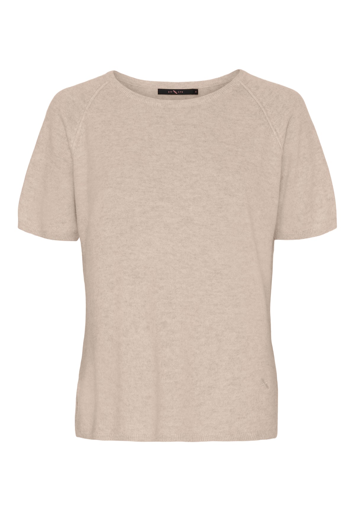 BTFCPH Finstrikket t-shirt i cashmere blanding Knit Beige