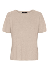 BTFCPH Finstickad t-shirt i kashmirblandning Stickad Beige