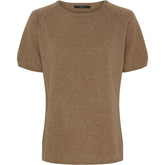 BTFCPH Finstrikket t-shirt i cashmere blanding Knit Light Brown Melange