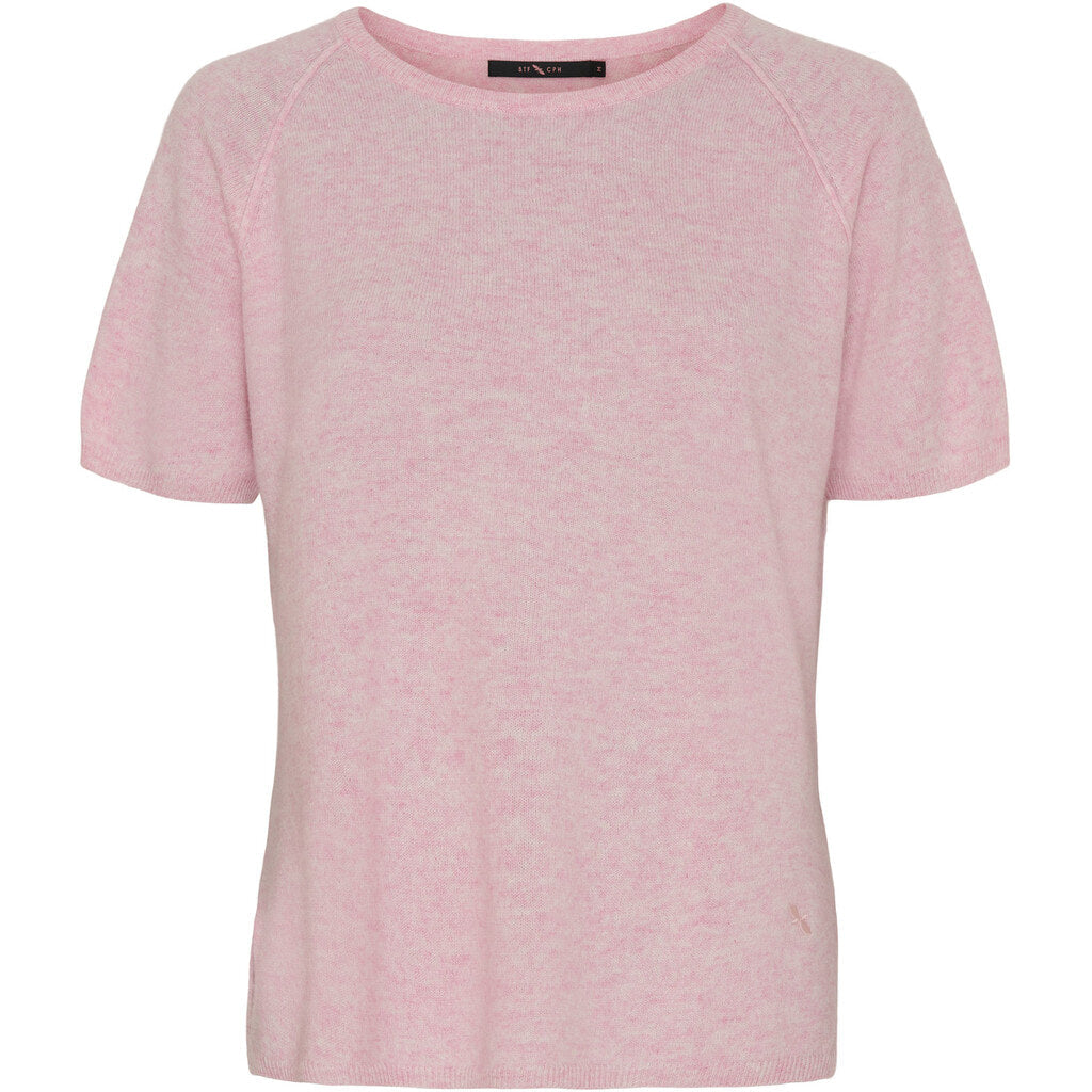 BTFCPH Finstrikket t-shirt i cashmere blanding Knit Rosa