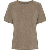 BTFCPH Finstrikket t-shirt i cashmere blanding Knit Taupe Melange