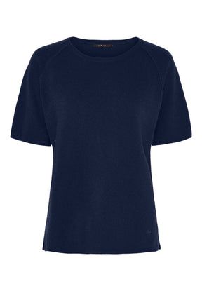 BTFCPH Finstrikket t-shirt i cashmere blanding Pullovers Blå
