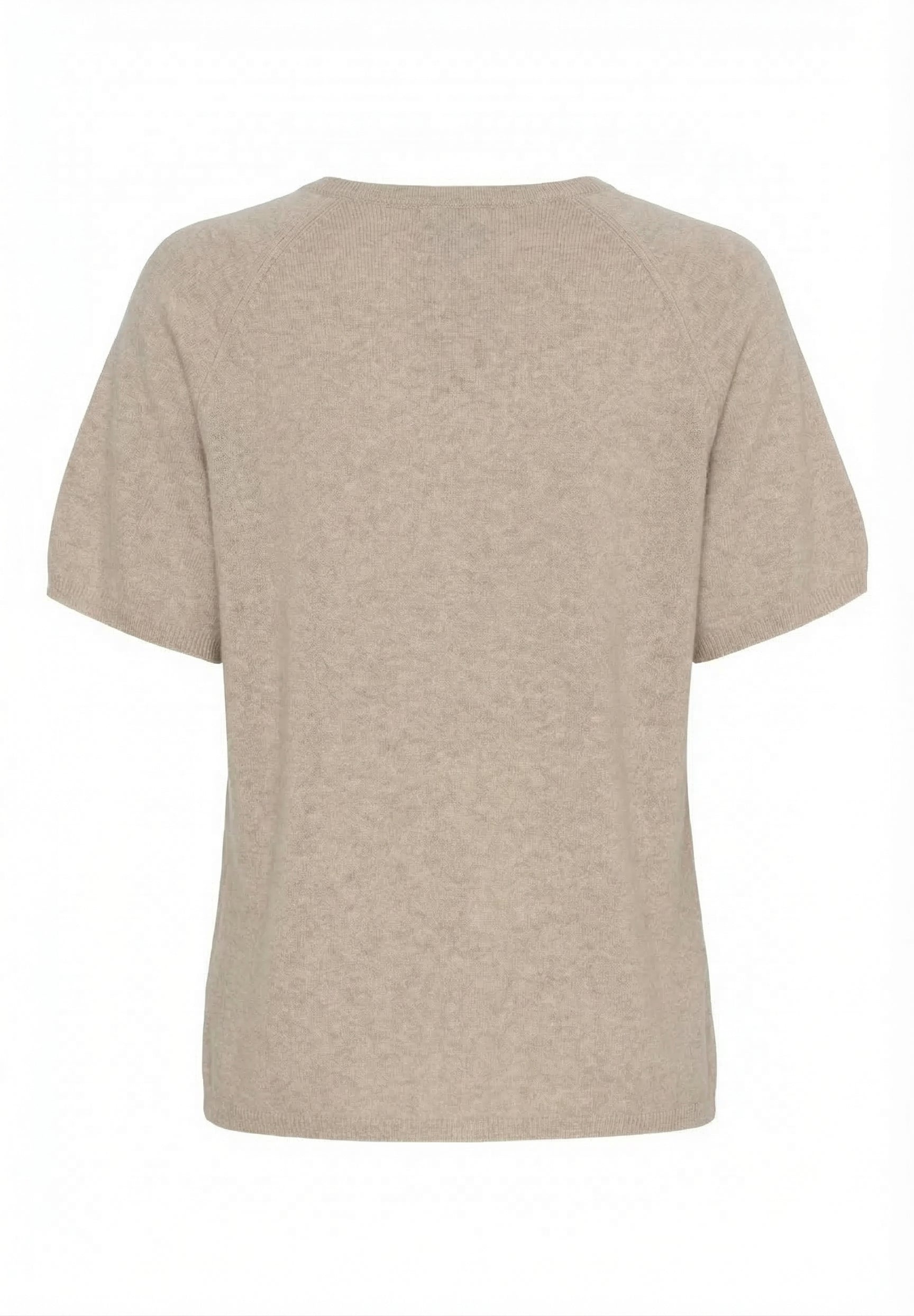 BTFCPH Finstrikket t-shirt i cashmere blanding Pullovers Cream Melange