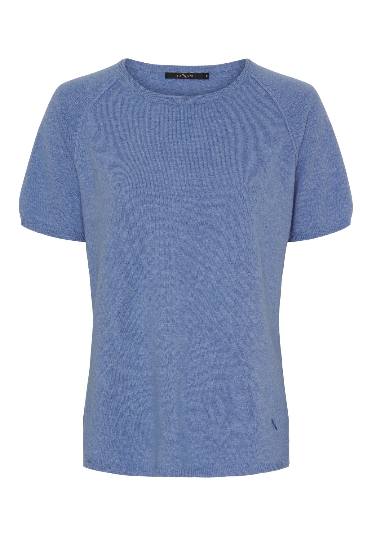BTFCPH Finstrikket t-shirt i cashmere blanding Pullovers Denim Melange