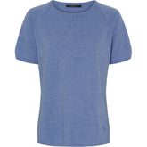 BTFCPH Finstrikket t-shirt i cashmere blanding Pullovers Denim Melange
