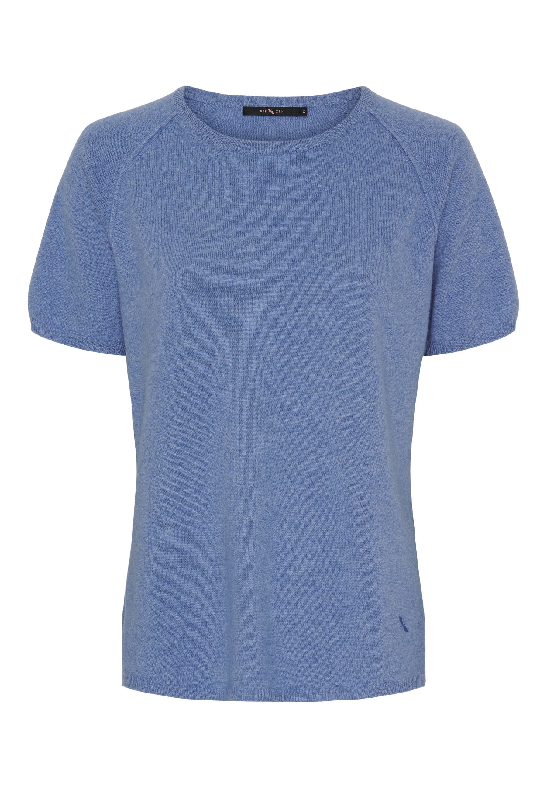BTFCPH Finstrikket t-shirt i cashmere blanding Pullovers Denim Melange