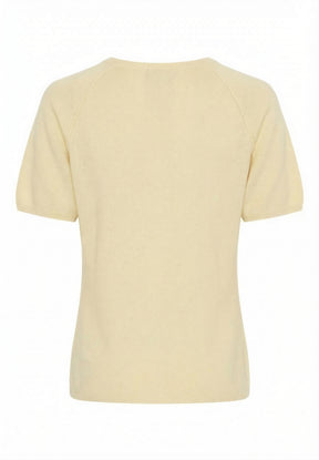BTFCPH Finstrikket t-shirt i cashmere blanding Pullovers French Vanilla