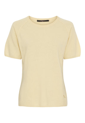 BTFCPH Finstrikket t-shirt i cashmere blanding Pullovers French Vanilla