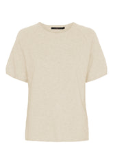 BTFCPH Finstrikket t-shirt i cashmere blanding Pullovers Ivory Melange