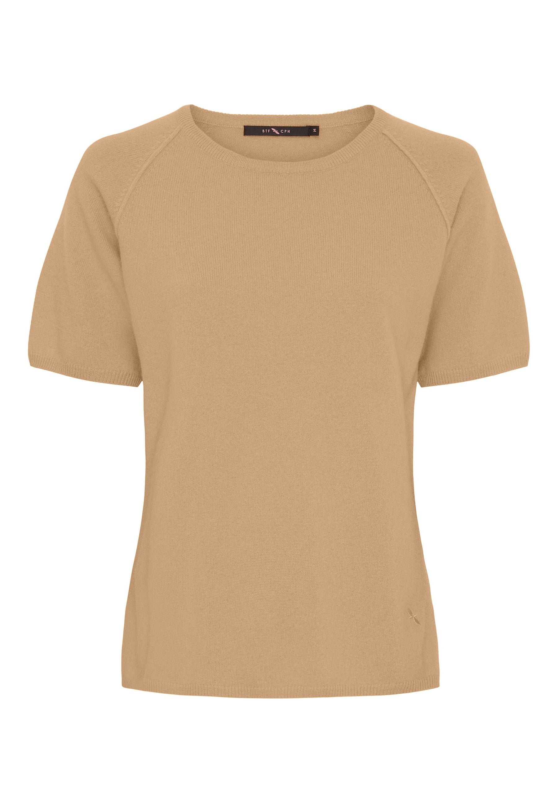BTFCPH Finstrikket t-shirt i cashmere blanding Pullovers Light Camel Melange