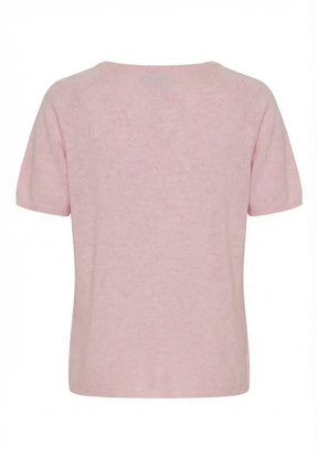 BTFCPH Finstrikket t-shirt i cashmere blanding Pullovers Rosa