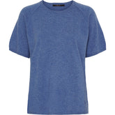 BTFCPH Finstrikket t-shirt i cashmere blanding Pullovers Royal Blue Melange