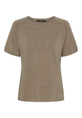 BTFCPH Finstrikket t-shirt i cashmere blanding Pullovers Taupe Melange