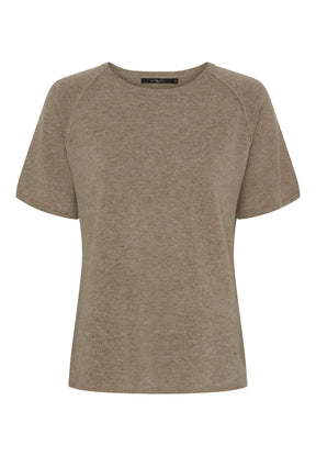 BTFCPH Finstrikket t-shirt i cashmere blanding Pullovers Taupe Melange