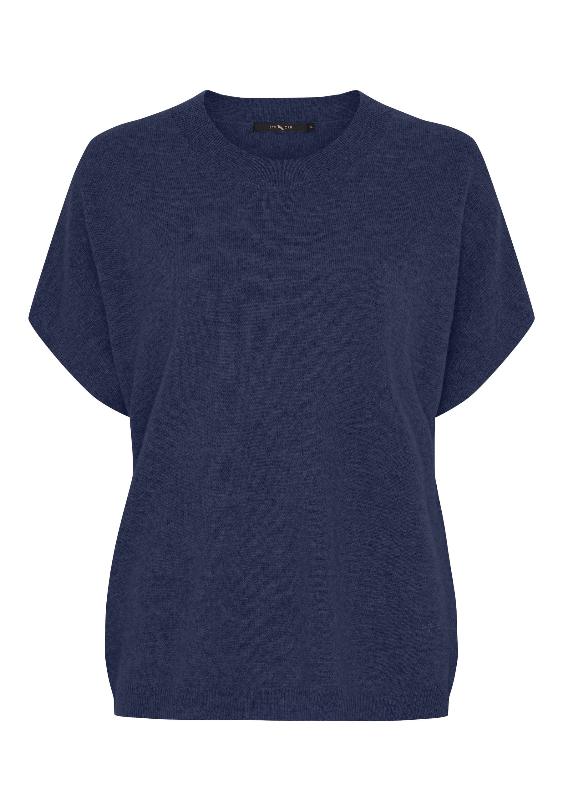 BTFCPH Finstrikket t-shirt i cashmere blanding Pullovers Blå