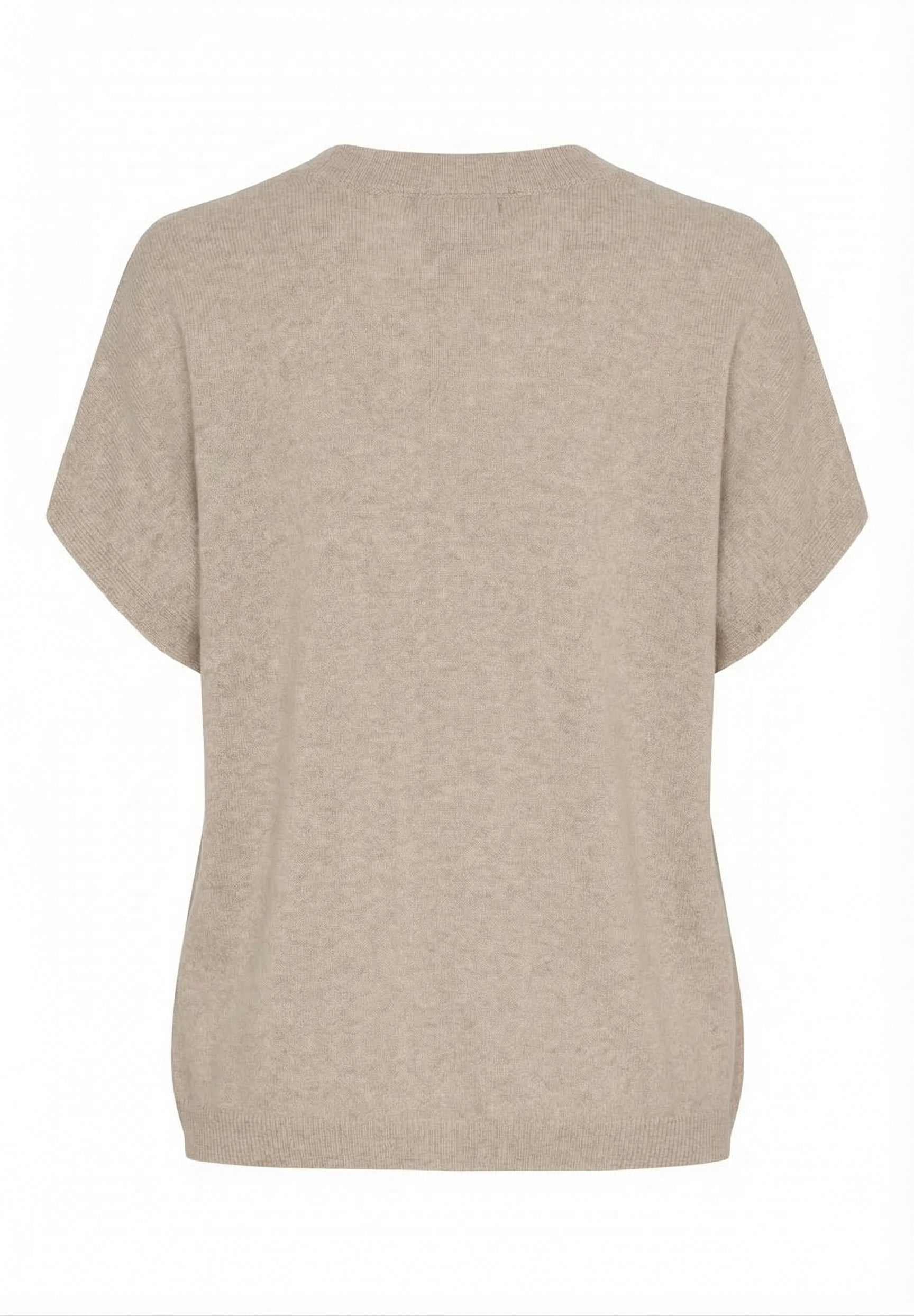 BTFCPH Finstrikket t-shirt i cashmere blanding Pullovers Cream Melange
