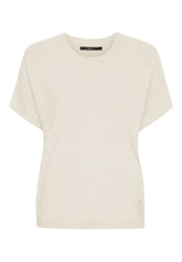 BTFCPH Finstrikket t-shirt i cashmere blanding Pullovers Ivory Melange
