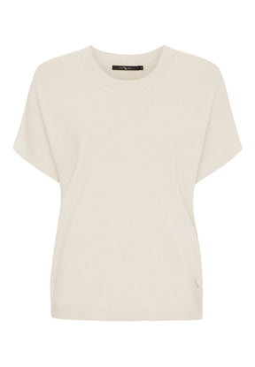 BTFCPH Finstrikket t-shirt i cashmere blanding Pullovers Ivory Melange